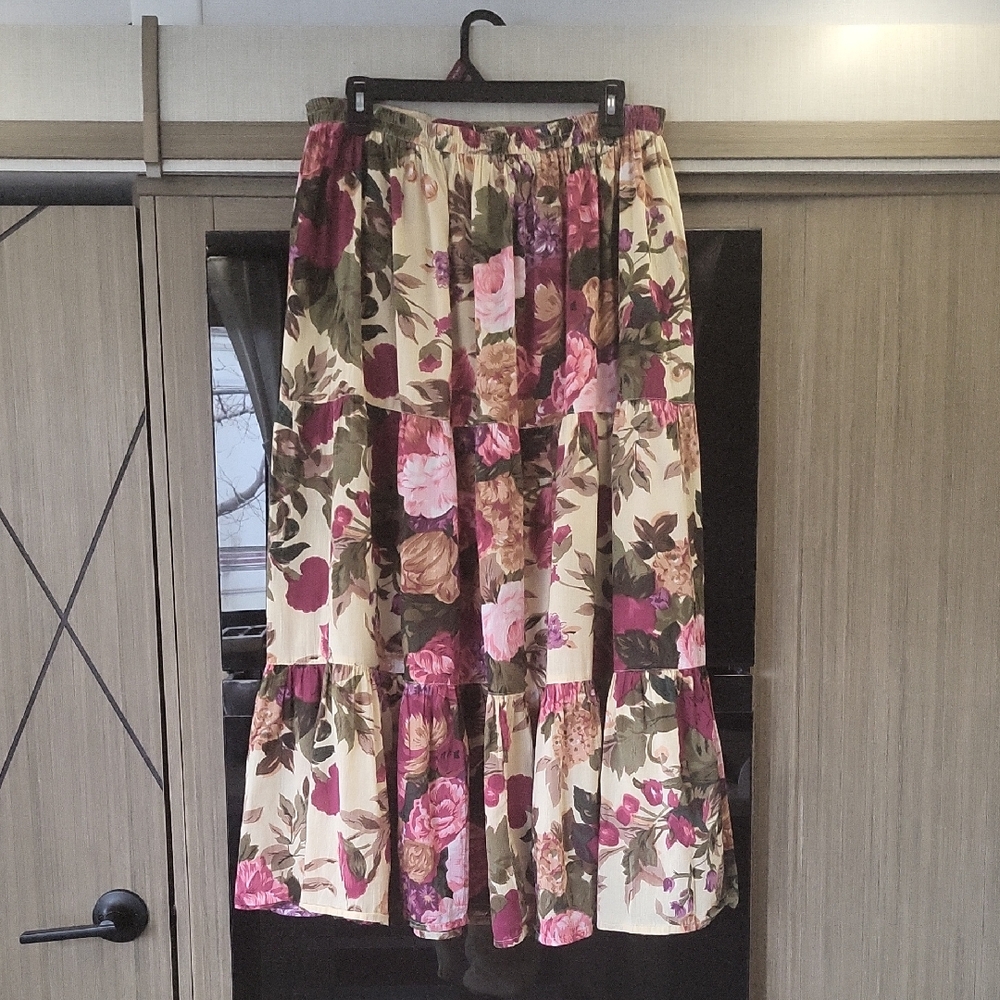 "Maxi/midi 100% Cotton Cottage Core Skirt, :by "Chadwick's🪻🪷☘️
